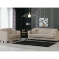 thumbnail image 5 of Ottomanson 61" Convertible Loveseat Sleeper with Storage, Modern Microfiber Sofa for Small Spaces, Beige, 5 of 5