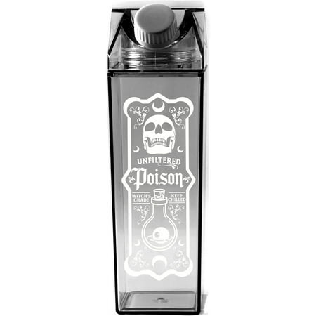 

Unfiltered Poison Milk Carton Water Bottle 500Ml 16.9Oz Black