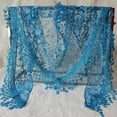 thumbnail image 2 of Sheer Floral Lace Mantilla Veil, Triangle Catholic Head Scarf for Church, 2 of 21