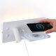 thumbnail image 1 of Luz de pared LED para interiores con interruptor, puerto de carga USB y cargador inalámbrico Qi, regulable 3W y retroiluminación, lámpara de noche para lectura, hotel, dormitorio, luz, 1 of 5