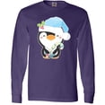 thumbnail image 3 of Inktastic Cute Christmas Penguin in Blue Hat Long Sleeve T-Shirt, 3 of 5