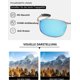 thumbnail image 3 of Gafas de sol polarizadas Gafas unisex clásicas con montura rectangular retro para hombre K0535, 3 of 5