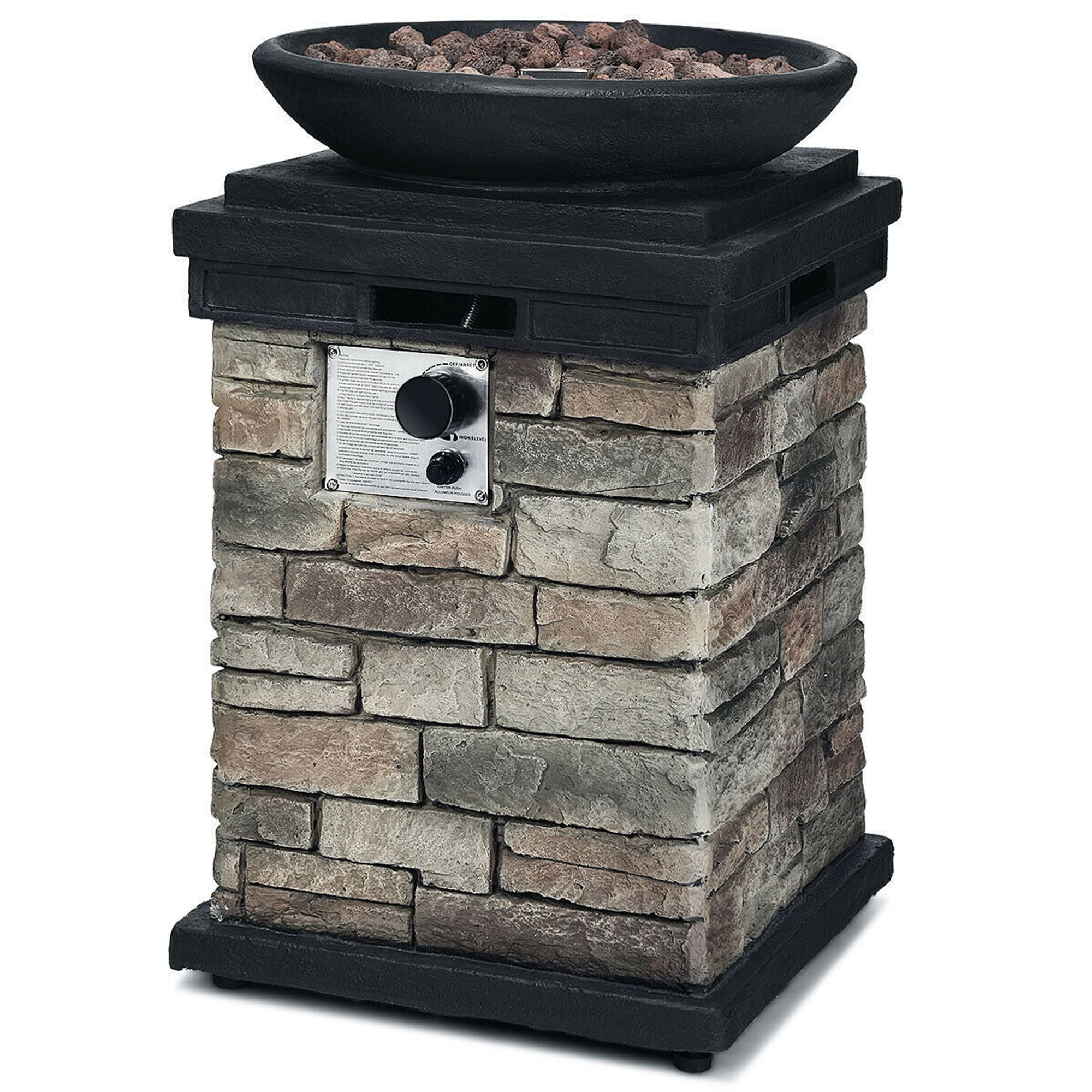 Details about   35" Black Steel Large Rectangular Outdoor Wood Fire Pit w/ Cooking Grate Poker 