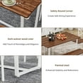 thumbnail image 4 of Kitchen Sets, Four-piece set table and chair with backrest, industrial style, solid structure, Dark Walnut Dining Sets,Mdf+Steel Dining and Kitchen Sets, Furniture Dining and Kitchen Sets, 4 of 6