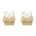 thumbnail image 1 of Gibobby Brasieres para mujer Sujetadores deportivos con espalda para mujer(Beige,3XL), 1 of 5