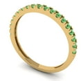thumbnail image 2 of 0.57 ct Brilliant Round Cut Simulated Green Diamond 14k Yellow Gold Stackable Band SZ 9.25, 2 of 6