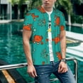 thumbnail image 6 of KLL Colorful Crab for Men's Baseball Shirts,Short Sleeve Casual Shirts Button Down Shirt for Men Beach Summer Wedding Shirt-3X-Large, 6 of 7