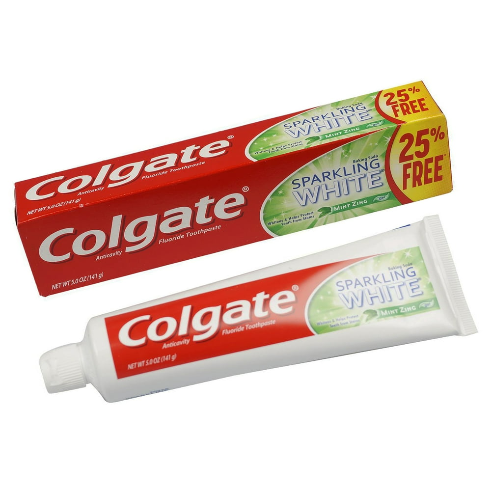 5 Ounce Colgate Baking Soda Sparkling White Mint Zing Toothpaste 5pk
