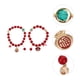 thumbnail image 3 of Pulseras de cuentas rojas afortunadas de moda de 2 piezas Pulseras de regalo de año nuevo 2021 (2 # + 4 #), 3 of 6