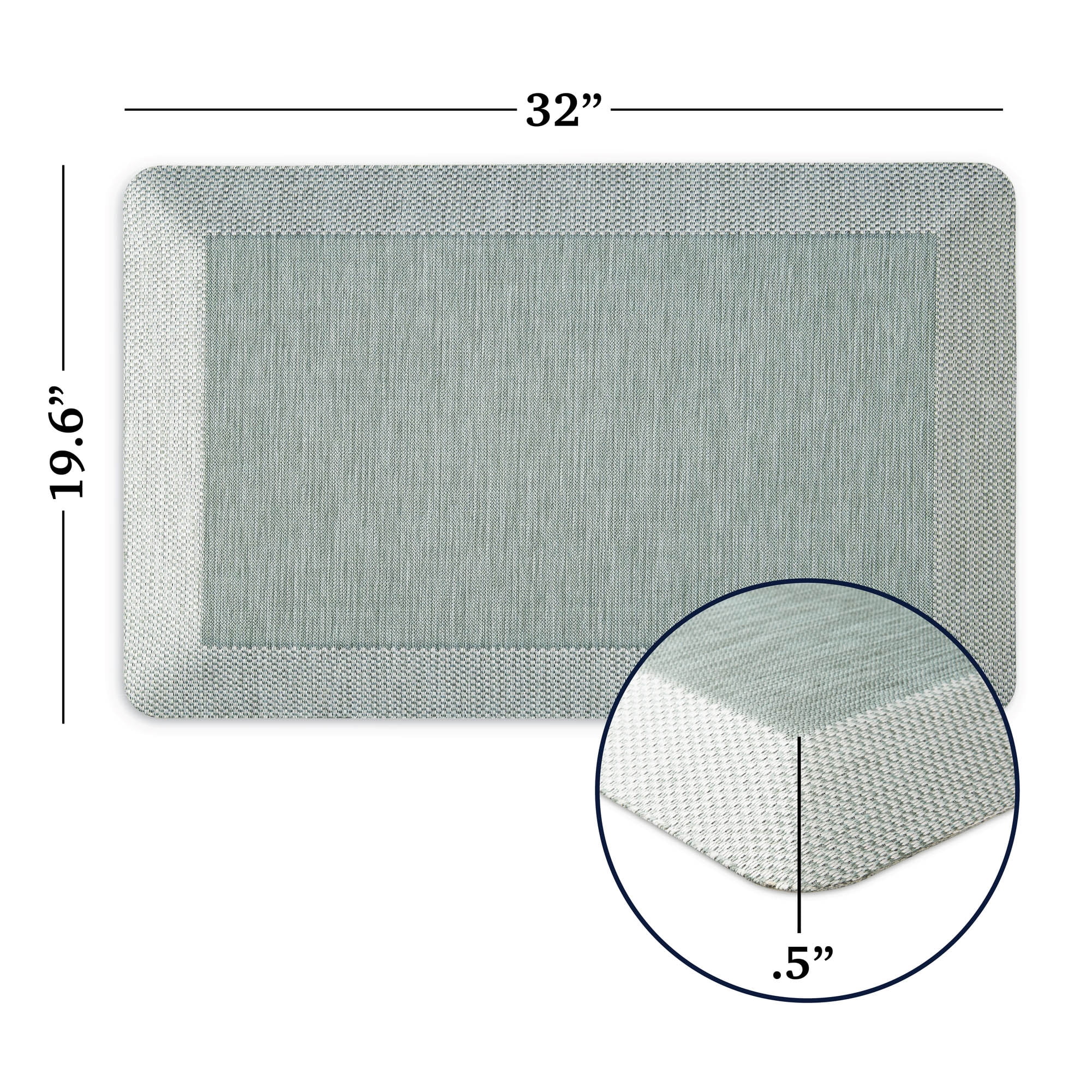 Martha Stewart 2-ft x 3-ft Gray Rectangular Indoor Anti-fatigue Mat in the  Mats department at