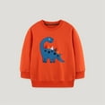 thumbnail image 2 of Tranfacy Kids Boys and Girls 1 to 7 Years Fall Hoodless Sweatshirts Dinosaur Print Long Sleeve Round Neck Casual Tops, 2 of 4