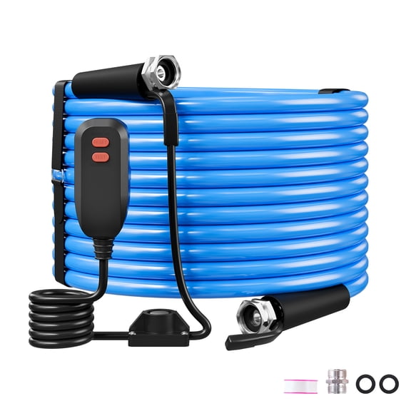 KFFKFF 75FT Heated Water Hose for RV, -45°F Cold-Resistant Drinking Water Hose, 1/2" Inner Diameter, Smooth Exterior, GFCI Leakage Protection, Built-in Thermostat,Freeze-Resistant and BPA-Free for RV