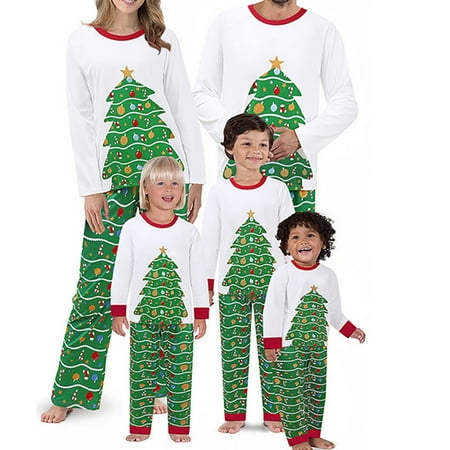

goowrom Matching Family Christmas Holiday PJs for Women/Men/Kids/Couples Letter Printed Loungewear Sleepwear