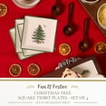 thumbnail image 2 of Spode Christmas Tree Tidbit Square Plates (Set of 4) - Festive 5-Inch Ceramic Plates for Canapés, Sweets, and Desserts - Dishwasher, Microwave, Freezer Safe - Excellent for Holiday Entertaining, 2 of 7