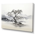 thumbnail image 2 of Designart "Tree Monochrome Ink euphony I" Floral Canvas Print, 2 of 5