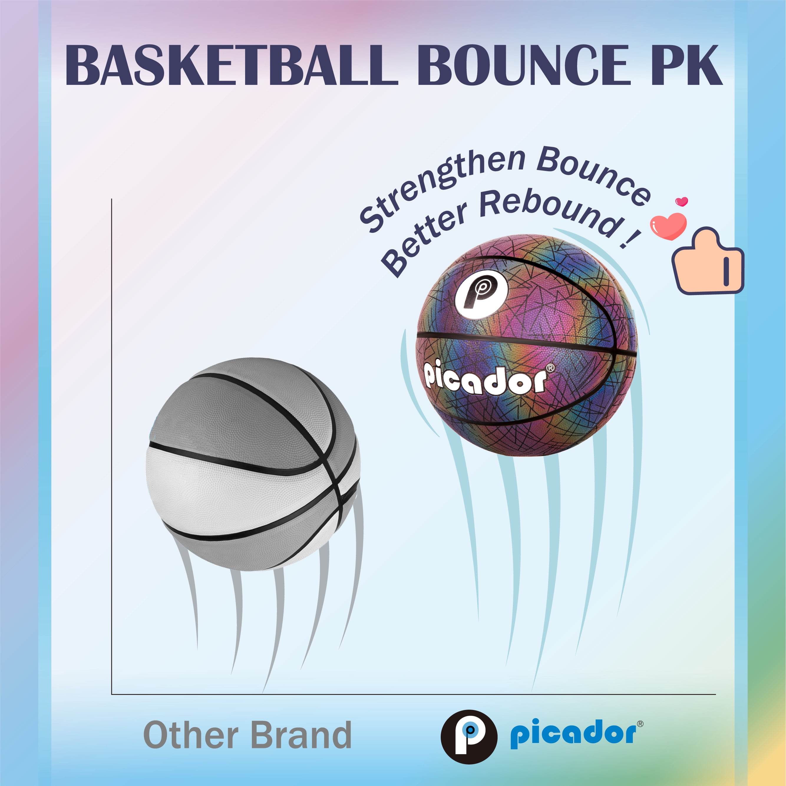 Outdoor Basketball Official Size 7(29.5''), Reflect Light PU Basketballs for Adult Youth Indoor Sport Training Match