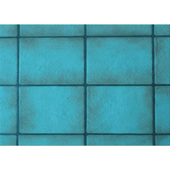 Ahgly Company Machine Washable Indoor Rectangle Transitional Dark Cyan Green Area Rugs, 2' x 5'