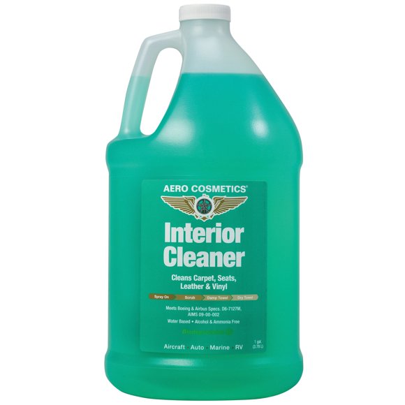 Nettoyant Intérieur, Nettoyant pour Tapis, Nettoyant pour Sièges, Nettoyant pour Tissus, 1 Gallon. Nettoie Tapis, Sièges, Cuir, Rembourrage et Vinyle, Qualité Aéronautique pour Votre Voiture Bateau VR Conforme aux Spécifications Boeing et Airbus