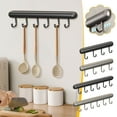 thumbnail image 2 of Bmnokb Kitchen Utensil Holder Hanger, Kitchen Hanging Rail, Pot and Pan Rack, Wall Mounted Kitchen Rail with Hooks for Hanging Cooking Utensils, Towel, Kitchen Utensil Organizer, 2 of 6