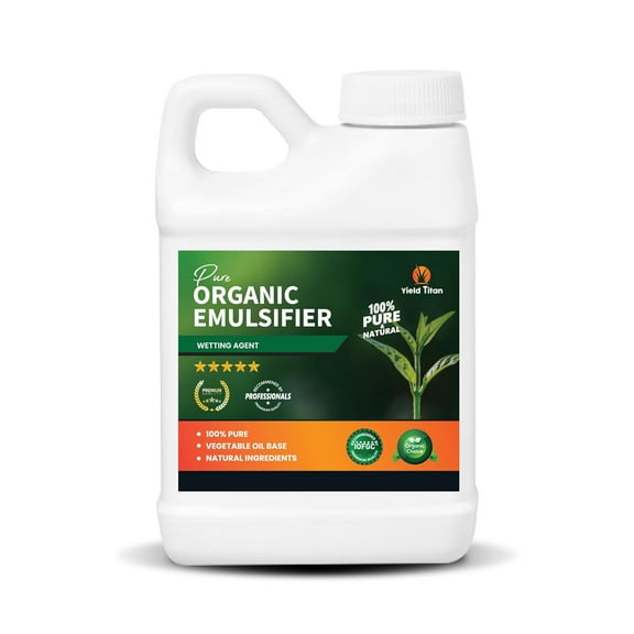 Yield Titan Pure Organic Emulsifier - 100% Natural Wetting Agent for Enhanced Plant Absorption, Eco-Friendly Formula (32 oz)