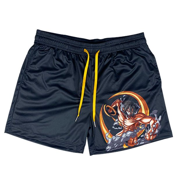 Pantalones cortos de Anime Attack On Titan para hombre, Shorts de baño para playa, deportivos, para gimnasio, correr, estampados, transpirables Fivean unisex