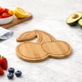 thumbnail image 3 of Cook with Color 9.5" x 12" Wood Cutting Board, Decorative Fruit Shaped Serving and Slicing Board, Cherry, 3 of 5