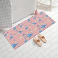 thumbnail image 2 of Pink Cartoon Dinosaurs Eggs Pattern Bathroom Rugs Mat,Non Slip Microfiber Bathroom Rug,Rubber Backing,Soft Bathroom Mats for Bathroom Floor,Tub and Shower,60x24in(150x60cm), 2 of 5