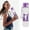 U, variant on Water Bottle Insulated Tumbler Travel Mug 1L Frosted A-Z Letter Portable Plastic Flask 1 Pack Drinkware, Detachable Carry Strap, Wide Mouth Fill for Fitness Hiking Outdoor Summer Juice Serving