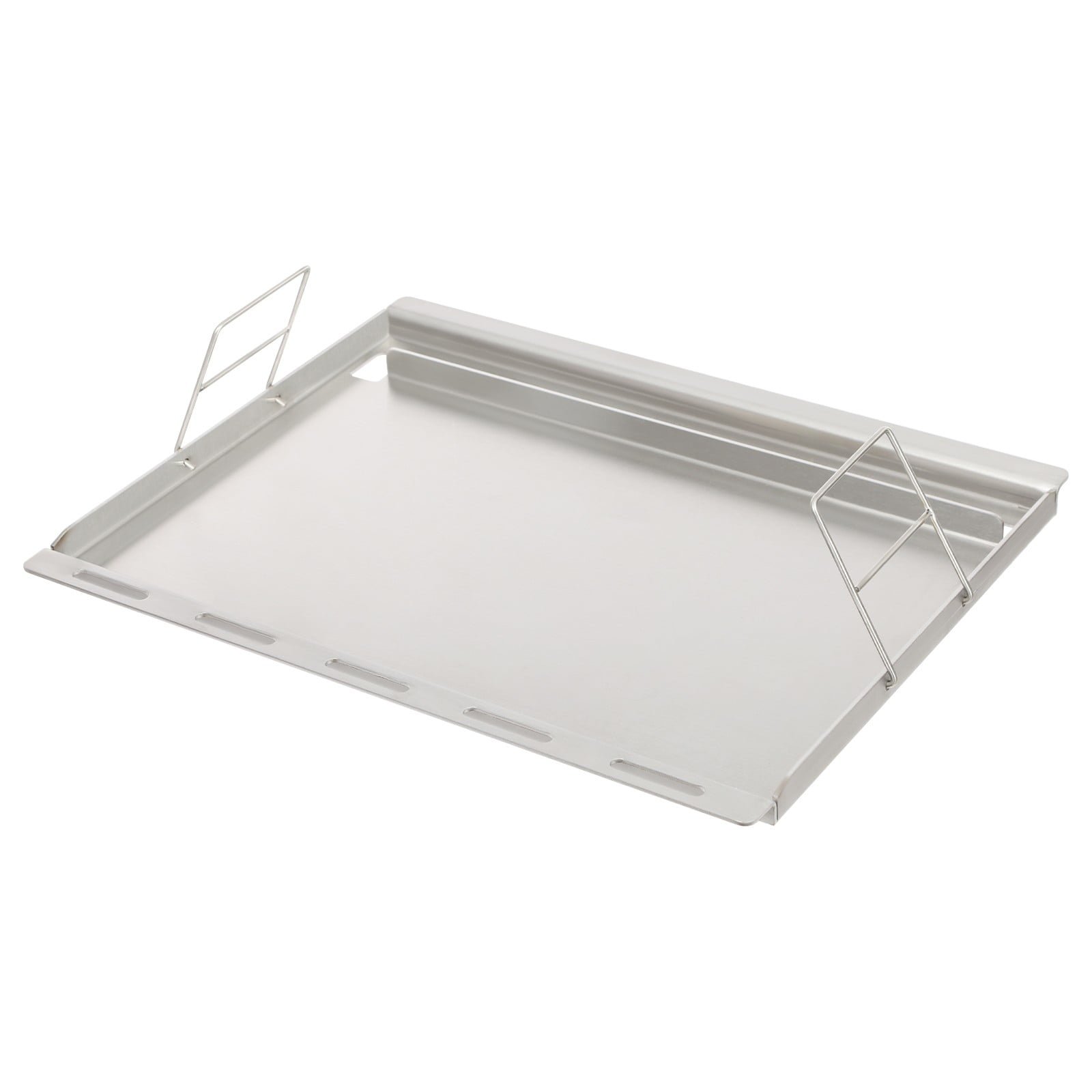 ToppiJoy 25" x 19" Rectangular Stainless Steel Cooking Griddle for Outdoor Gas Grill, Universal Flat Top Cooking Griddle with Removable Handles for Gas Grill/Charcoal/BBQ Stove Top