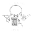 thumbnail image 3 of MasteelfCA 1 Pce Outils de Mathématiques de Mode Porte-Clés Pendentif Anneaux en Métal Porte-Clés en Alliage, 3 of 7