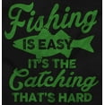 thumbnail image 2 of Angler Fishing Humor Easy Hard Catch Unisex Plus Fleece Graphic Sweatshirt Brisco Brands 2X, 2 of 5
