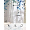 thumbnail image 6 of Sheer Curtains 72 Inches Long, Spring Blue Floral Semi Sheer Curtains Light Filtering Window Treatment, Farmhouse Weeping Floral Leaves Wood Privacy Voile Drapes for Living Room Bedroom 52x72 Inch, 6 of 7