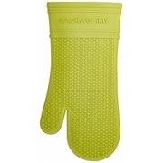 Rachael Ray Silicone Kitchen Oven Mitt with Quilted Cotton Liner, Green
