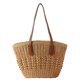 thumbnail image 1 of Bolso de paja tipo hobo para mujer, bolso de hombro tejido, bolso de mano grande para playa, de verano, bolso de mano hecho a mano, 1 of 6