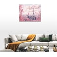 thumbnail image 5 of Bathroom Decor Wall Art Pink Cherry Blossom Eiffel Tower Pictures Wall Decor Paris Cityscape Painting Canvas Prints Modern Home Artwork Decor for Girls Room Bedroom Living Room 16"x12", 5 of 6