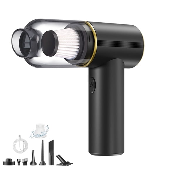 Portable Car Vacuum Cleaner High Power 12000PA, 6 in 1 Cordless Rechargeable Handheld Vacuum, Air Blower Pump Duster for Car Home Office Pet Hair.(USB-C Charging Port)