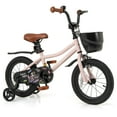 thumbnail image 1 of Costway Vélo pour Enfant 14 Pouces avec Roues Stabilisatrices, Guidon et Selle Réglables, Frein à Main, Rose, 1 of 10