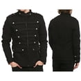 thumbnail image 6 of CONZONE Mens Casual Jacket Gothic Jacket for Men Zip Up Solid Fall Windbreaker Jackets With Pockets, 6 of 7