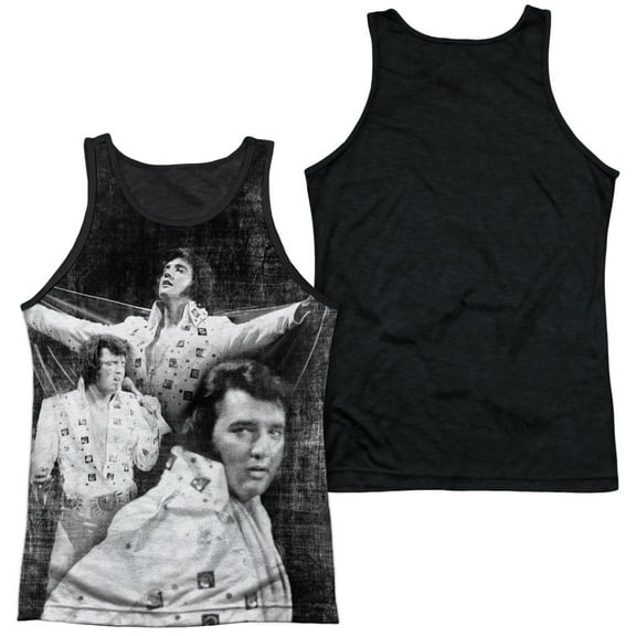 Elvis Presley Legendary Performance Sublimated Tank Top White/Black