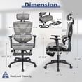 thumbnail image 2 of Costway Mesh Office Chair Executive Chair with 90°-120° Tilting Backrest Lumbar Support, 2 of 10