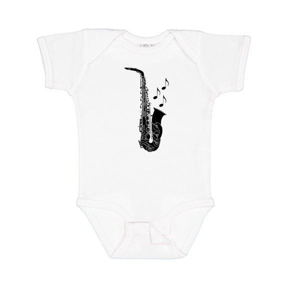Inktastic Saxophone Musician Band Gift Idea Boys or Girls Baby Bodysuit
