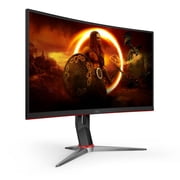 AOC C27G2Z 27 Curved Frameless Ultra-Fast Gaming Monitor, FHD 1080p, 0.5ms 240Hz, FreeSync, HDMI/DP/VGA, Height Adjustable, Black, 27 FHD Curved