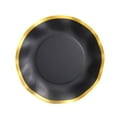 thumbnail image 6 of Efavormart 25 Pack | 10" Black / Gold Wavy Rim Paper Dinner Plates, Disposable Round Party Plates – 350 GSM, 6 of 10