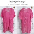 thumbnail image 5 of Swimsuit Cover Up for Women Crochet Sleeveless Tunic V Neck Bikini Beachwear Sheer Bathing Suit Coverups Alsol Lamesa, 5 of 6