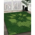 thumbnail image 3 of Ahgly Company Machine Washable Indoor Rectangle Transitional Dark Lime Green Area Rugs, 4' x 6', 3 of 7