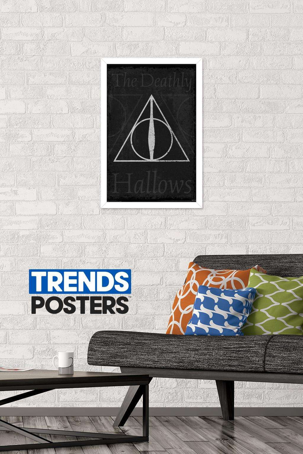 The Wizarding World: Harry Potter - The Deathly Hallows - Symbol Wall Poster, 14.725" x 22.375", Framed