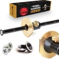 thumbnail image 1 of Clarke Brothers Wheel Marking Gauge - Woodworking Marking Scriber Kit With 2 Replacement Cutters - Wood Marking Tools With Graduated Inch & MM Scale - Solid Metal Bar Wood Scribe Tool For Carpenter, 1 of 4
