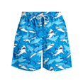 thumbnail image 4 of lkfuzj Men's Hawaiian Print Quick-Dry Swim Shorts, UPF50+ Sun Protection, Elastic Drawstring Waist with Mesh Pockets, Lightweight Polyester Fabric for Beach, Swimming, Casual Summer Outdoors, 4 of 5