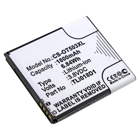 Replacement Battery for Alcatel TLi018D1,TLi018D2,1800mAh