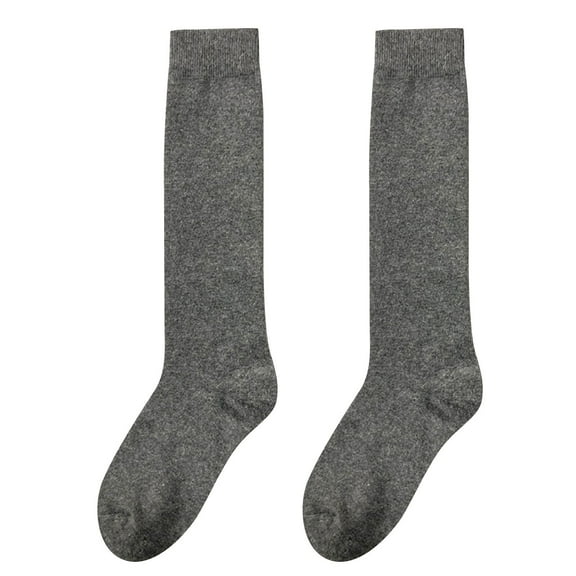 MZXELPRJD No Show Socks Womens Winter Thickening Warm Medium Length Leg Socks Keep Warm Sock High The Knee Lightweight Cotton Socks, Black Ankle Socks for Women Dark Gray